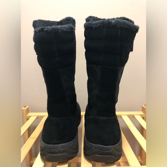 Lands’ End Women’s Insulated All Weather Winter Snow Boots, Black, Size 9 - Picture 8 of 13